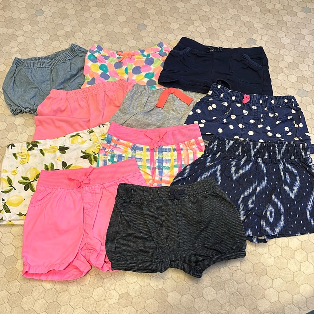 Lot of 11 size 18 month shorts